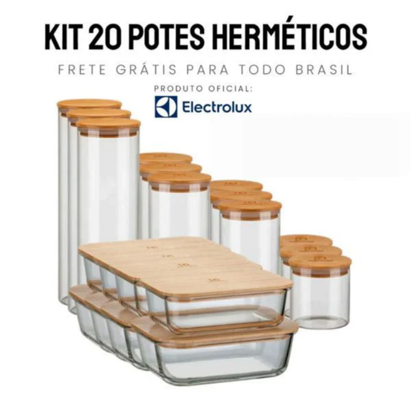 Apenas Hoje 20 Potes Herméticos (Compre 5 Leve 20 - ÚLTIMO DIA)